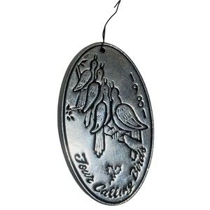 1981 Four Calling Birds 12Days of Christmas Pewter Look Ornament Wilton Armetale